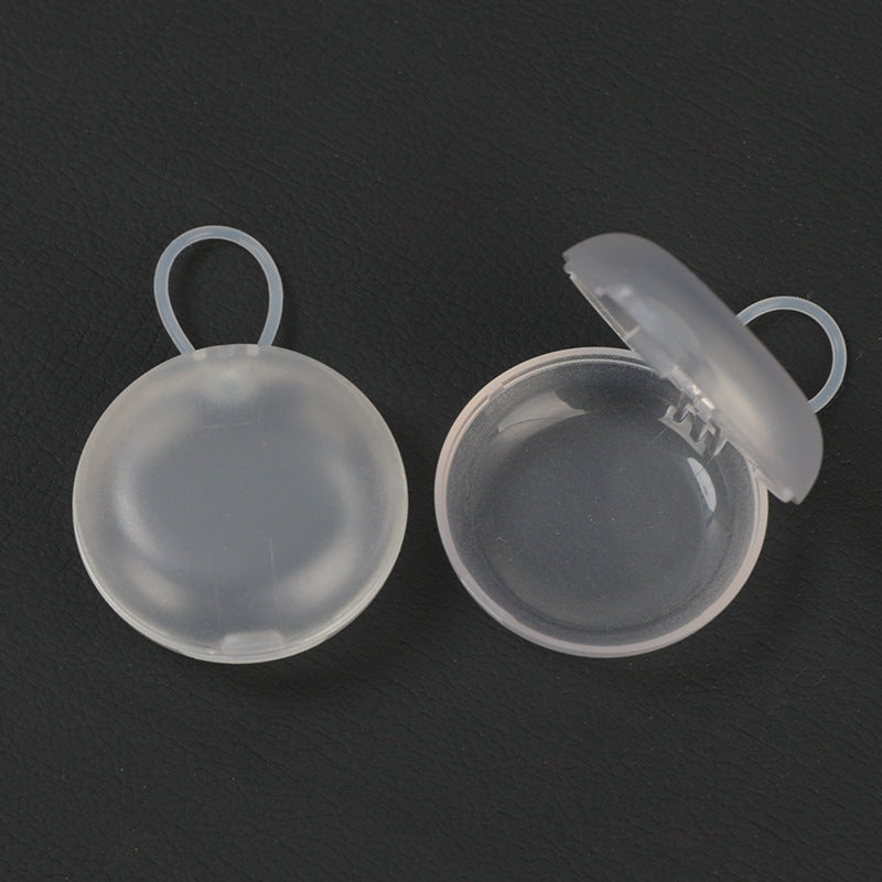 Oval Earplug Box, Small Round Box, Storage Box for Earplugs, Portable Mini Jewelry Storage Black Round Box