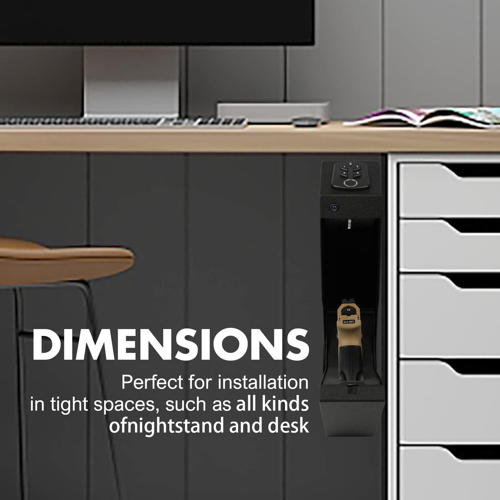 OS519FC 2-in-1 fingerprint password pistol safe European and American wall mounted pistol Box