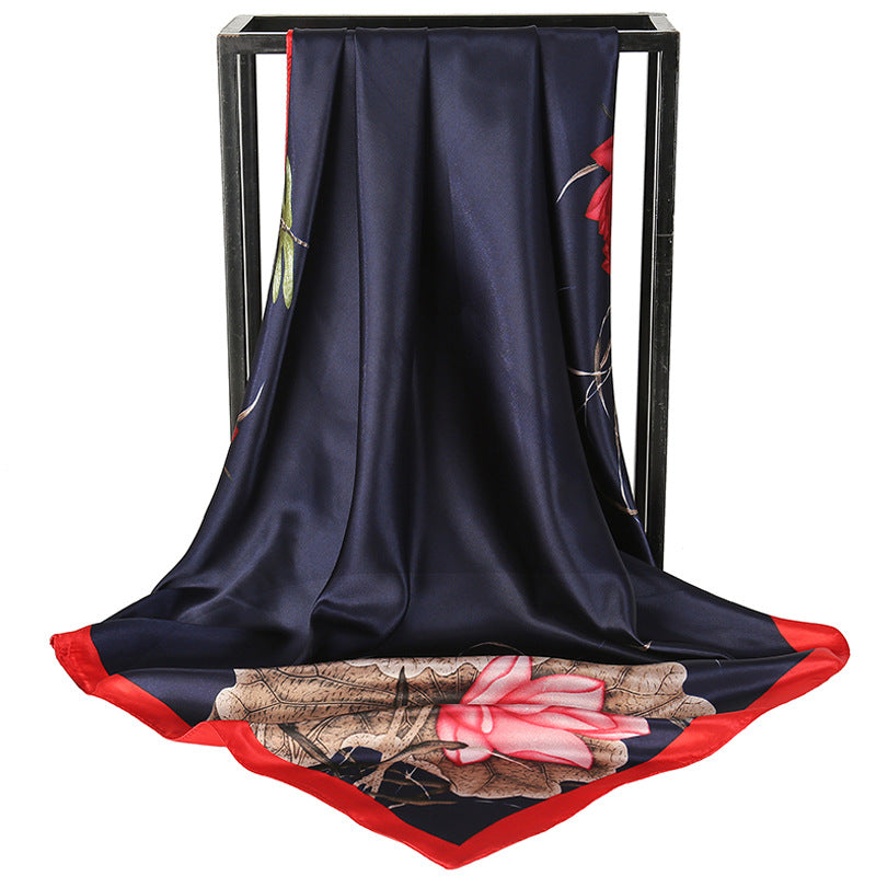 Mother's Day gift double-sided scarf 90 square scarf summer women's thin decorative versatile small scarf shawl scarf scarf