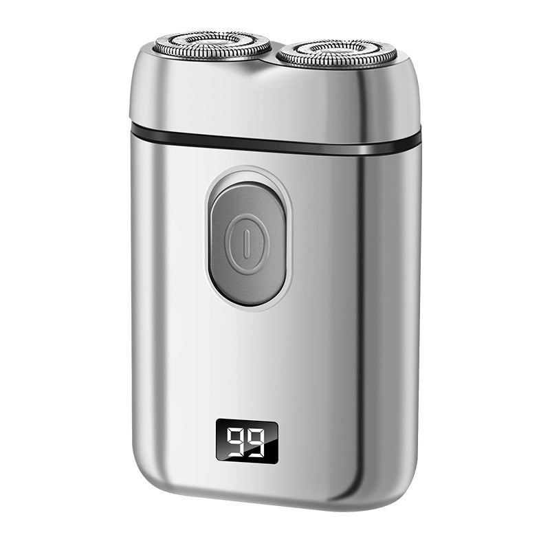 Cross-border Portable Two-head Double-head Magnetic Rechargeable Razor Men's Full-body Washable Electric Shaver Super Clean
