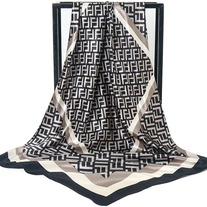 Mother's Day gift double-sided scarf 90 square scarf summer women's thin decorative versatile small scarf shawl scarf scarf