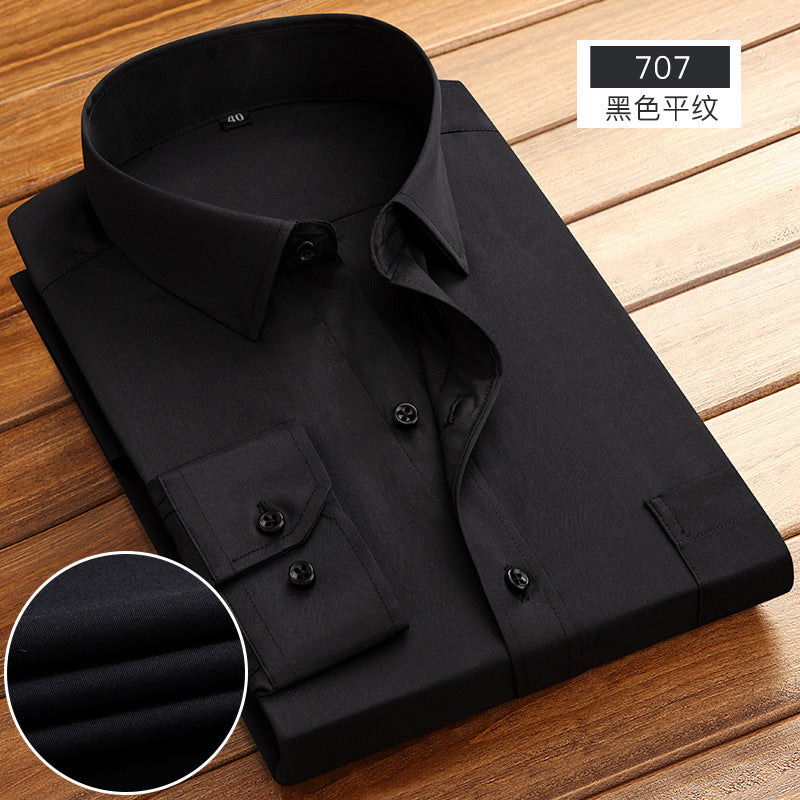 Spring and Summer New Striped Long-Sleeved Shirts for Men, Business Casual Workwear, Breathable Shirts, Cross-Border European and American Bestsellers on Amazon