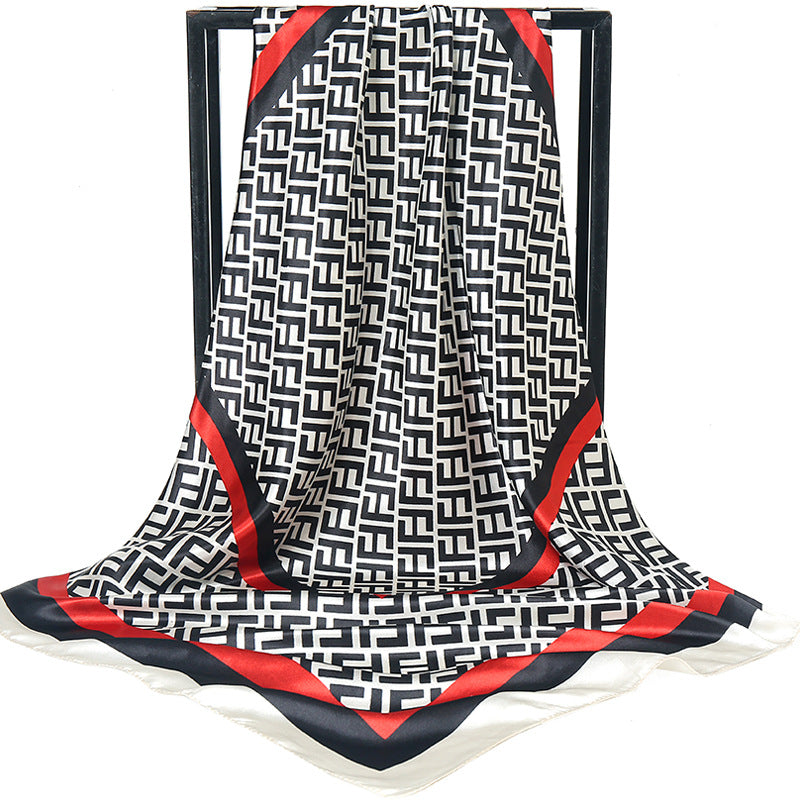 Mother's Day gift double-sided scarf 90 square scarf summer women's thin decorative versatile small scarf shawl scarf scarf
