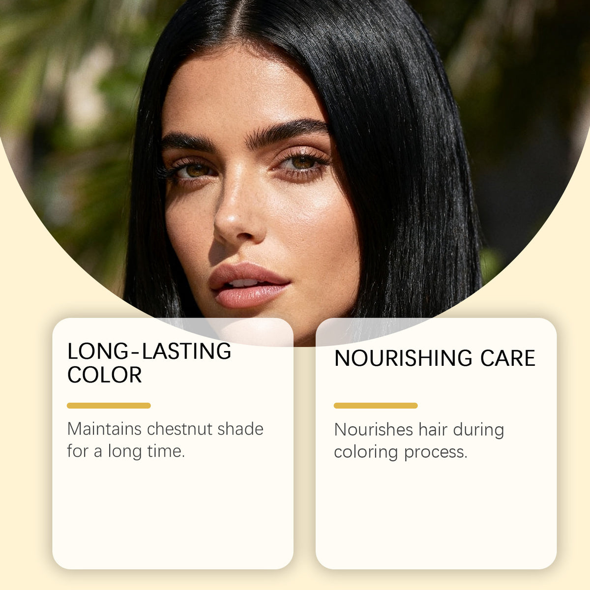Hair Dye Shampoo Natural Black Chestnut Color Even Coloring Repair Gray White Hair Smoothing Nourishing Instant Coloring Shampoo