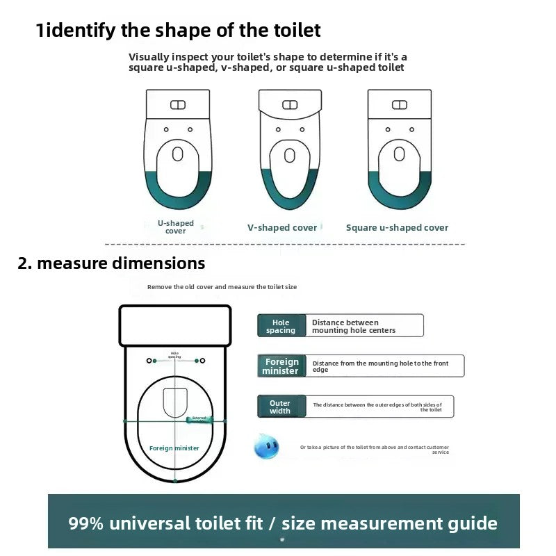 Heated Toilet Seat 4-Level Adjustable Temperature Leakproof Toilet Lid Waterproof U/V Seat Cushion Antibacterial