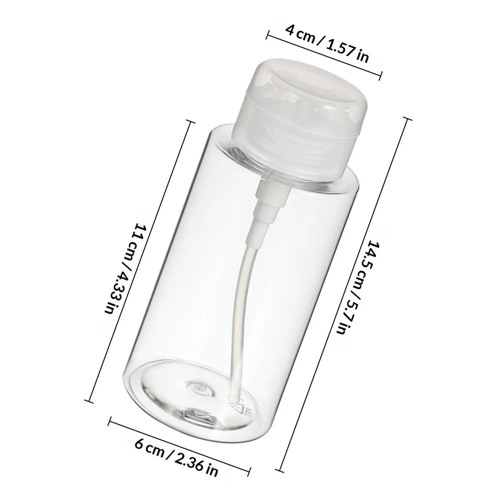 2Pcs 300Ml Empty Press Down Pump Bottle for Cleansing Water Toner Makeup Remover DIY Skincare Salon Dispenser Portable Leakproof