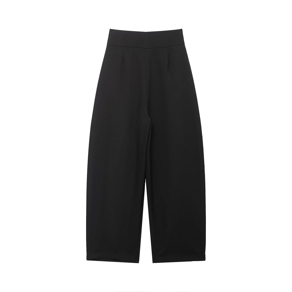Casual Solid Pleated Loose Long Pants Women Fashion High Waist Straight Wide Leg Trousers 2026 Lady Spring Autumn Commute Wear