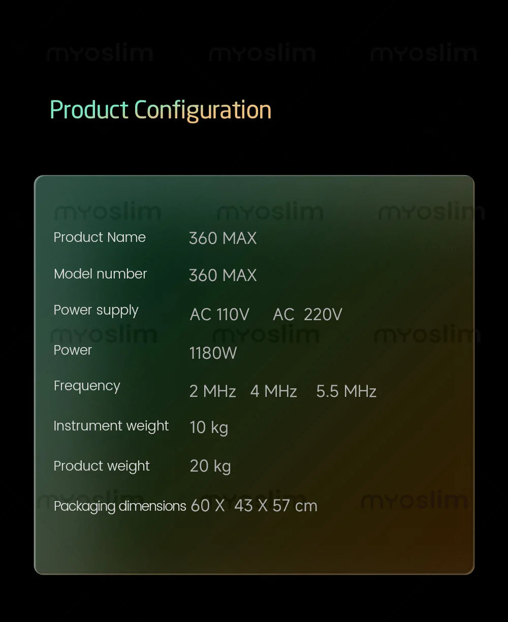 360MAX 25D HiFU Non Invasive 3 In 1 Machine Facial Slimming Anti Aging Body Firming Professional Beauty Treatment Device