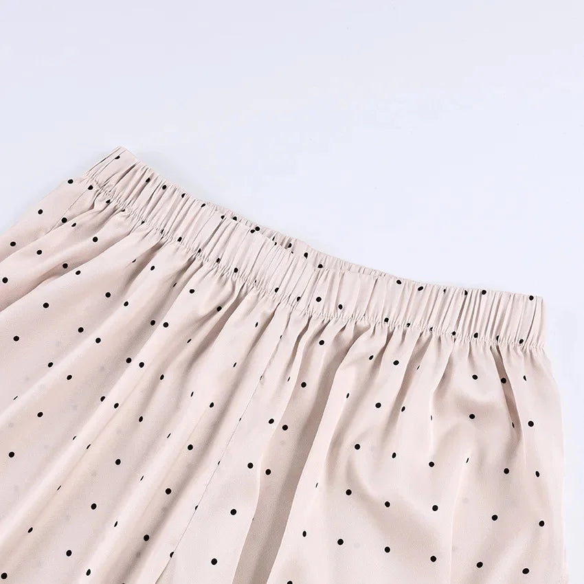 Tsiisd Commuting Printing Dot Women's Pants High Waist Straight-Leg Trousers Casual New Elegant Office Work Women's Pants 2026