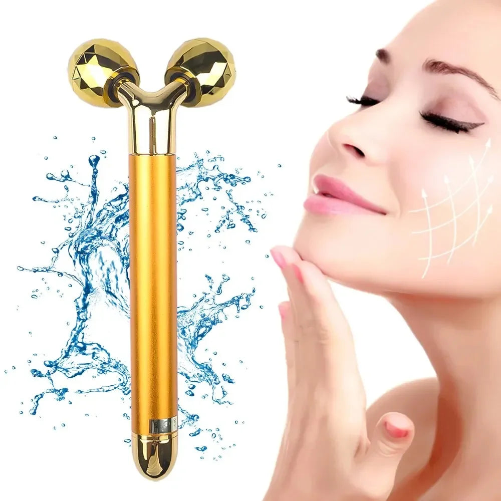 Electric Roller Beauty Bar Vibrating Facial Roller Massager Face Lifting Anti-Wrinkle Skin Care Roller/ Face Slimming Tool