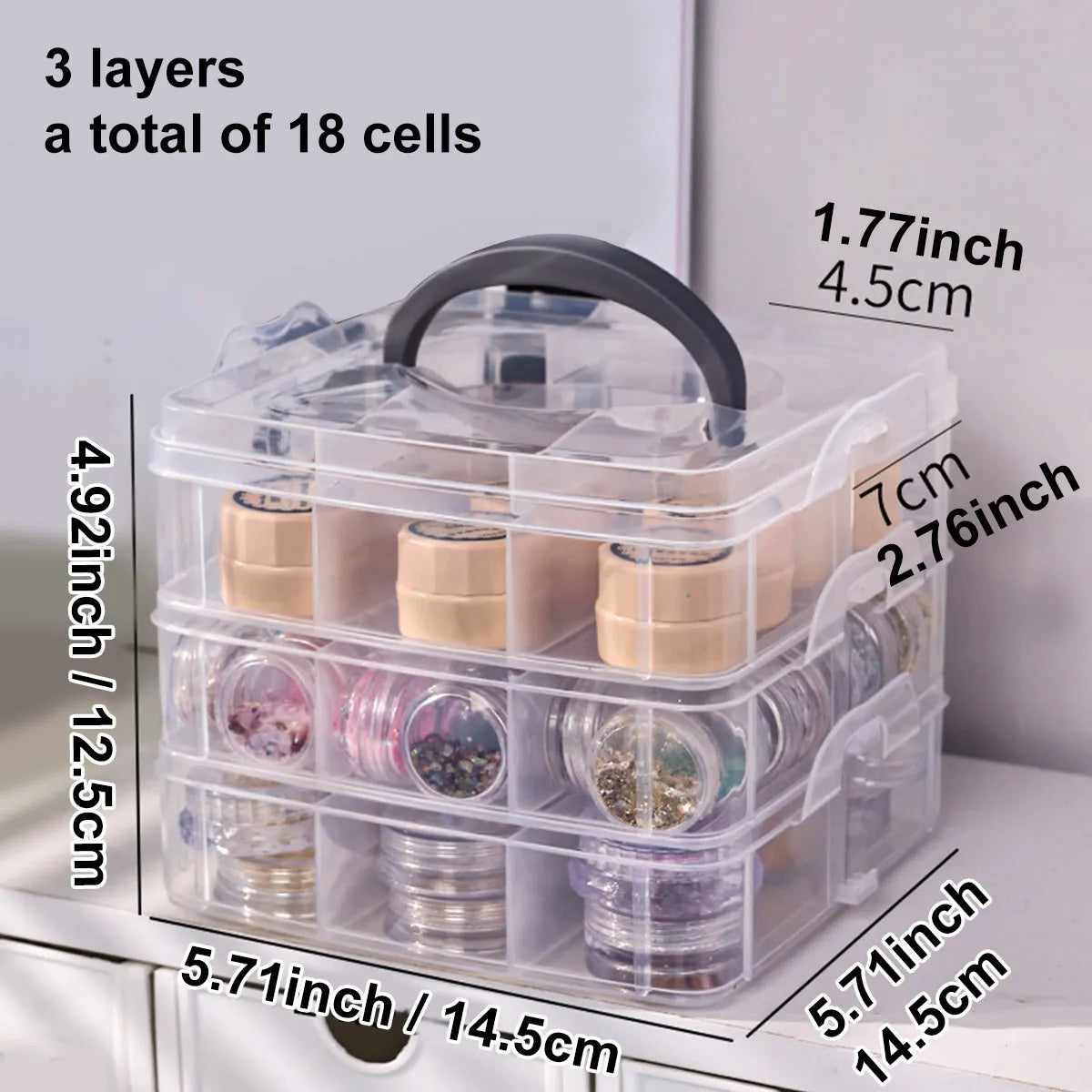 Stackable covered storage containers, jewelry, accessories, toys, sewing supplies, tape storage boxes, snap on tray containers