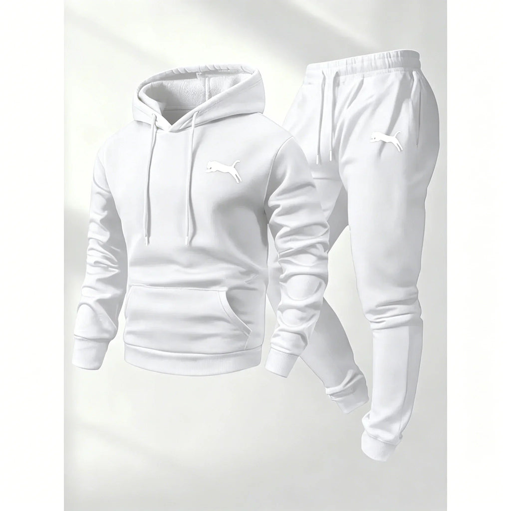 Men's Hoodie and Pants Set Casual Tracksuit Sportswear Jogging Clothing 2 Piece Set Warm Clothing