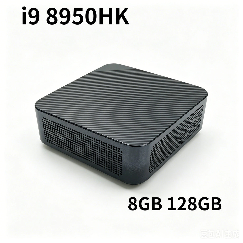 New i9-8950HK Portable Mini Desktop 16GB RAM M.2 NVMe SSD Triple 4K Monitor WiFi6 Bluetooth 5.2 Silent Cooling Home Pro Office