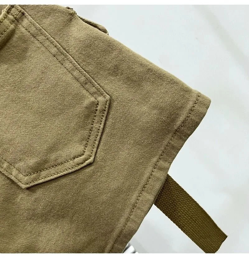 Large Pocket Denim Shorts Women Stretch Slim Fit High Waist Sexy Butt Lifting Hot Pants Summer Fashion Babes Casual Y2k Clothes