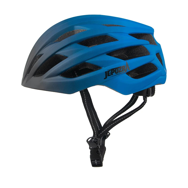 JEPOZRA Cycling Helmet Man Women LED Light Helmet Road Mountain Bike Helmet Bicycle Helmet Rechargeable Brim Design Helmet