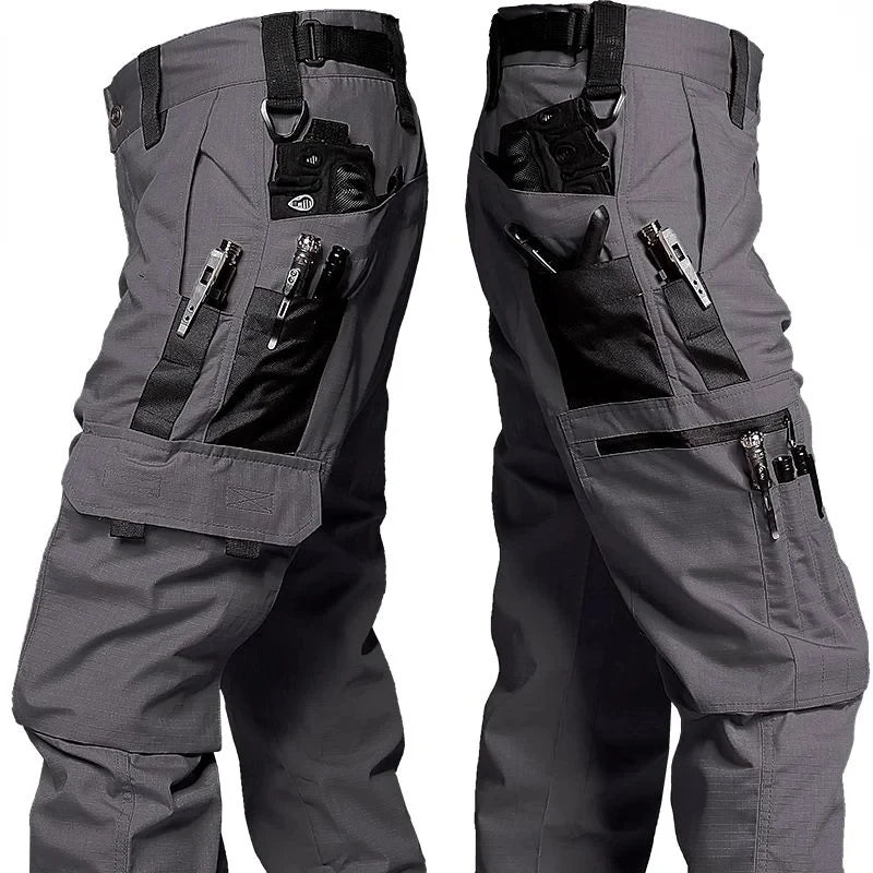 Multi-Pocket Men's Tactical Casual Pants Cargo Pants Outdoor Hiking Trousers Wear-Resistant Training Overalls