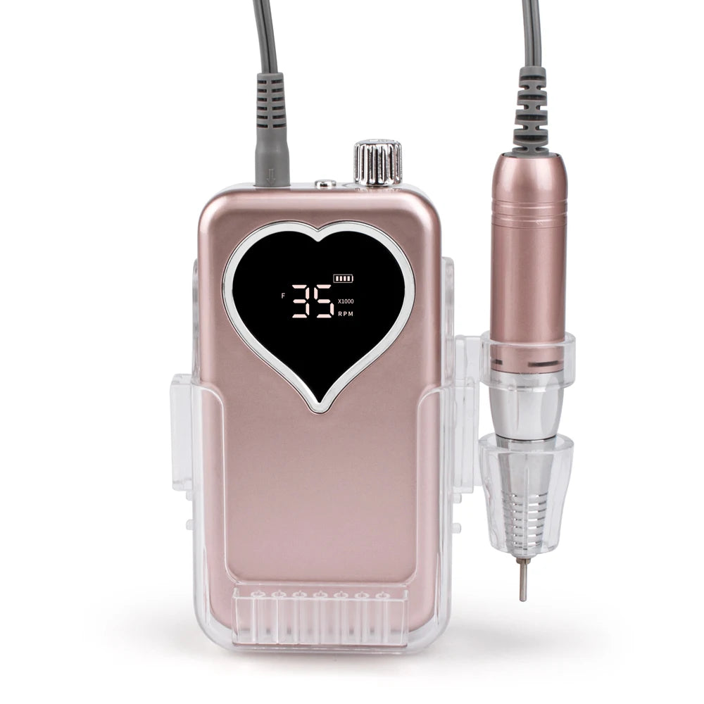 Professional Manicure Electric Nail Drill Machine 35000RPM Cordless Nail File Rechargeable Nail Polishing Grinder For Nails