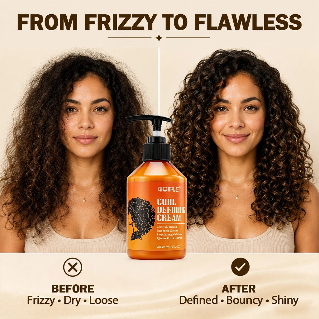 280ml Curl Defining Cream Curling Cream,Define, 48HR All Day  Definition,Moisturize & Hydrate Curls for Bouncy, Shiny Hairstyles