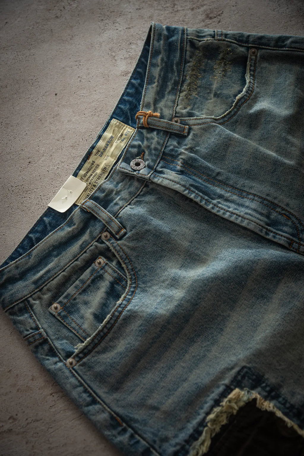 Summer New American Retro Camouflage Patch Pocket Denim Shorts Men's Fashion 88% Cotton Washed Old Straight Casual 5-point Pants