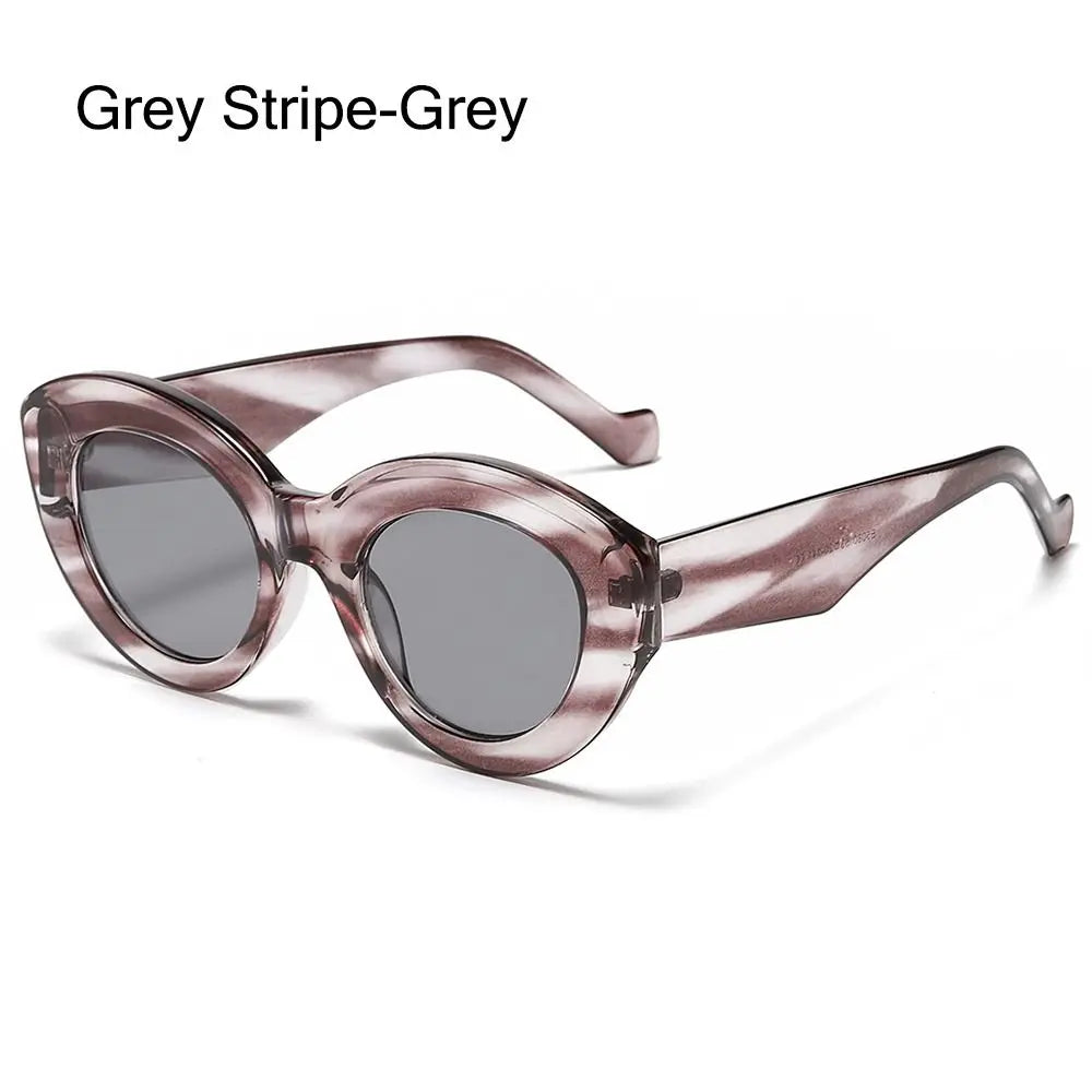 Ins Popular Retro Eyewear Oval Sun Glasses Oversized Sunglasses Sun Glasses Thick Frame
