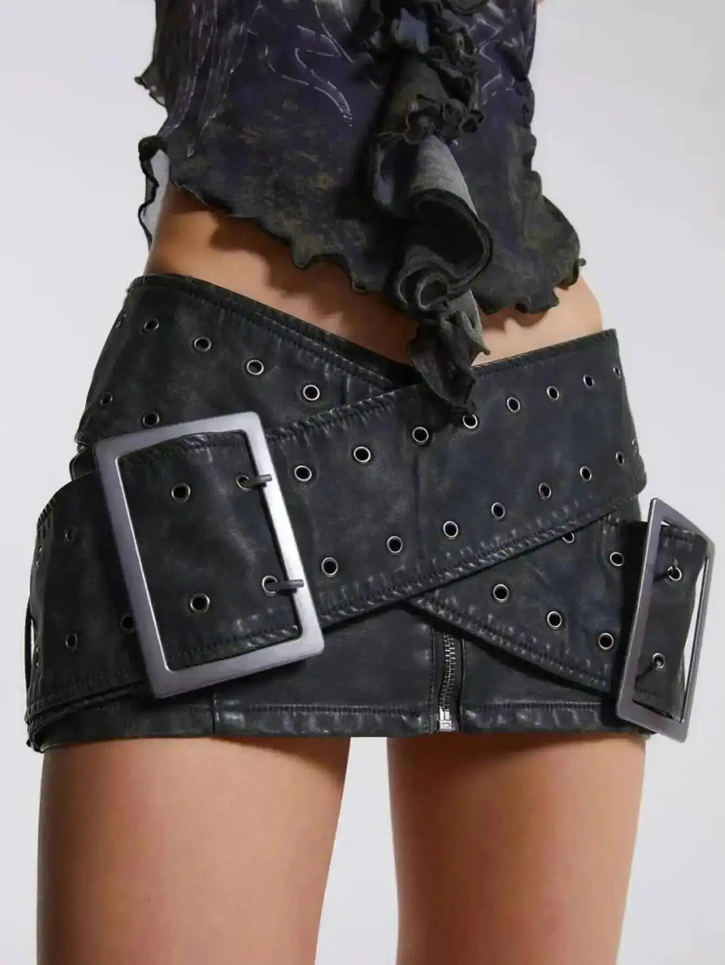Sexy Vintage Black Low Waist Mini Skirt Women Summer Skirts for Woman Clothing Goth Punk Fashion Short Micro Skirt Streetwear HL