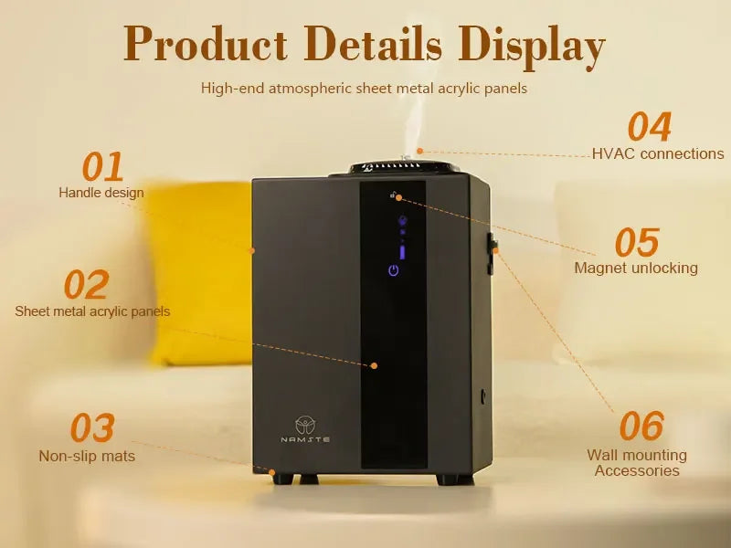 NAMSTE 4000m³ Essential Oil Diffuser Bluetooth Control HVAC Commercial Place Air Freshener Hotel Home 800ML Aroma Diffuser