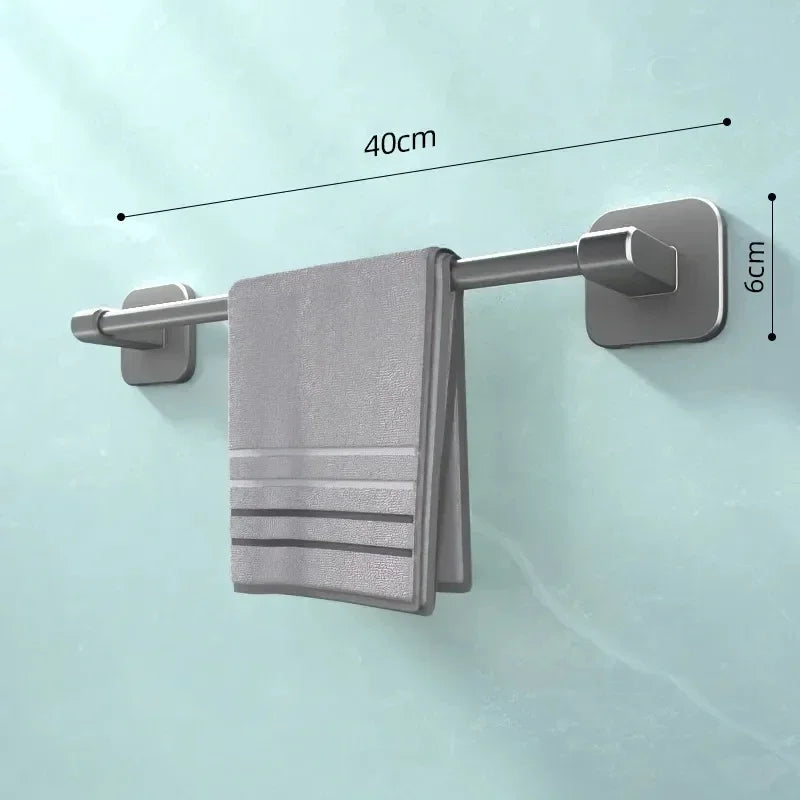 Towel Rack with Non Perforated Suction Cup Wall Mounted Towel Rack High-quality Bathroom Storage Rack Bathroom Crossbar