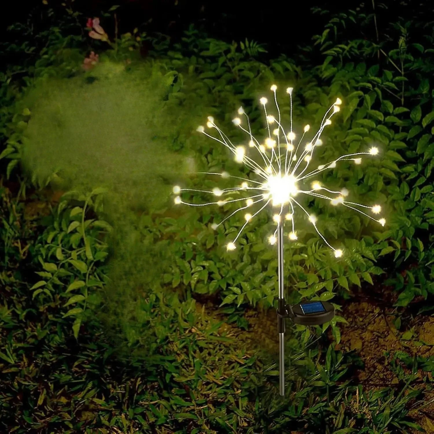 Solar Lights for Outdoor Garden LED Dandelion Lighting Stake Solar Firework Light for Lawn Decor Solar Garden Light