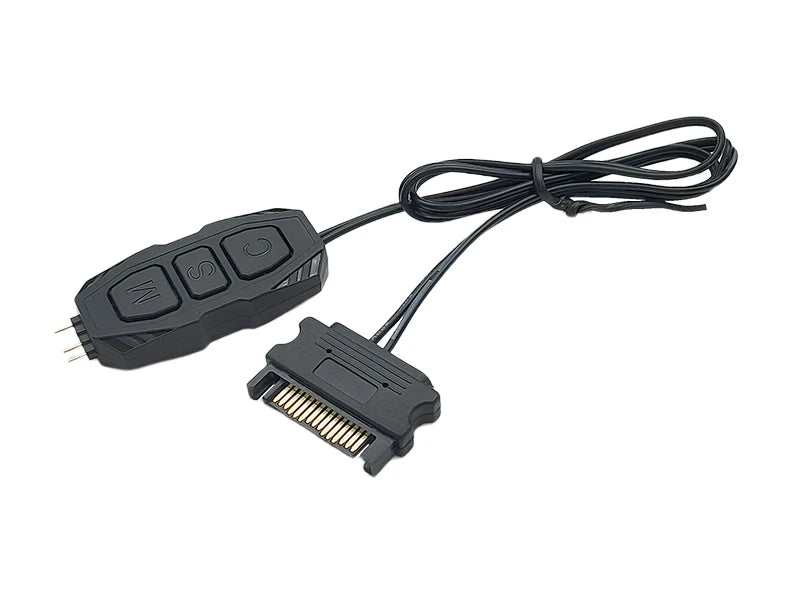 ARGB 5V 3Pin Controller To SATA RGB Remote Mini Controller HUB Adapter RGB Remote Controller for PC Fan Cooling Fan Light Strip