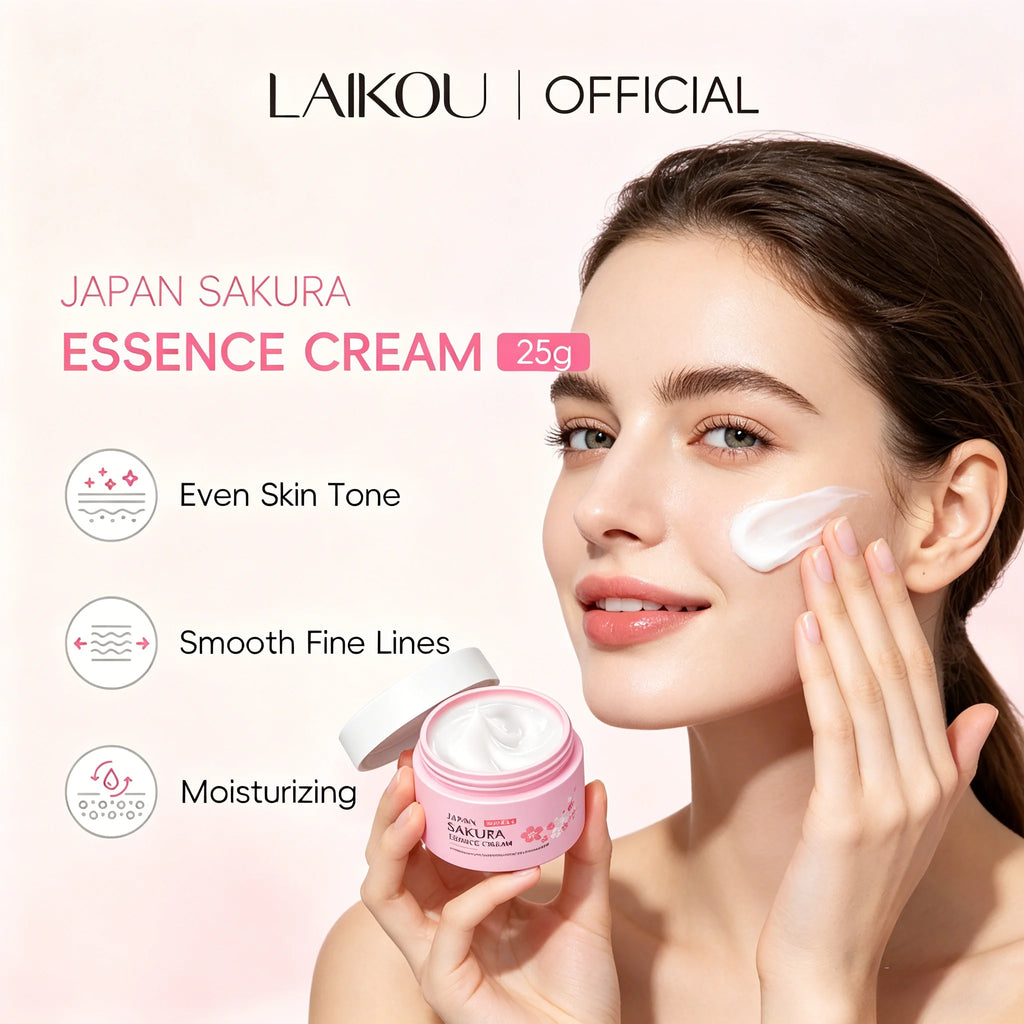 LAIKOU Japan Sakura Cream 25g Niacinamide Brightening Moisturizer Deep Hydration Repair Oil‑Control Gentle Nourishing Skin Care