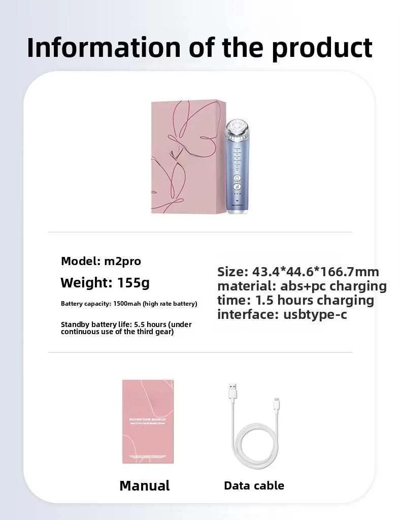 3 Gears Face Lifting Device Face Massager Eye Beauty Instrument Home Use EMS Microcurrent Facial Toning Device