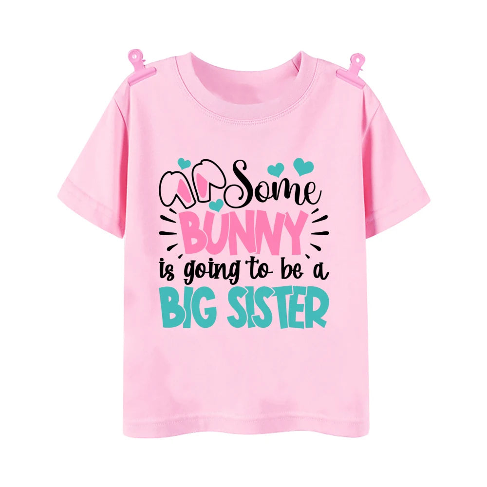 Happy Easter Bunny Print Kids Shirt Easter Party Boys Girls Outfit T-shirt Child Holiay Clothes Children Short Sleeve Shirts Tee