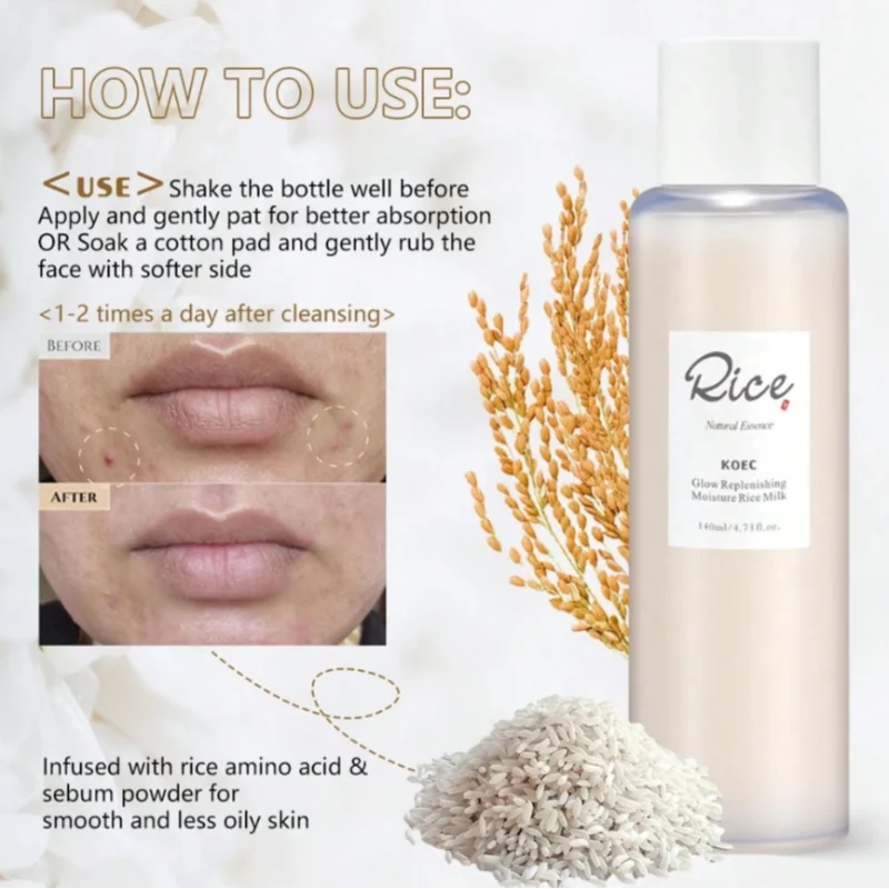 Korean Brand Rice And Honey Skincare Set For Women Oil Control Lifts, Firms, Effective Lightening Skin Care Face Cream Essence