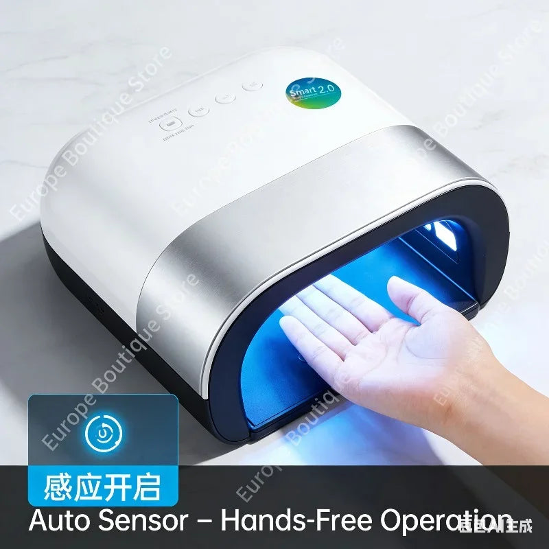 UV LED Cordless Manicure Lamp, UV Lamp for Gel Nail 4 Smart Timer and Sensor Wireless Manicures with Settings