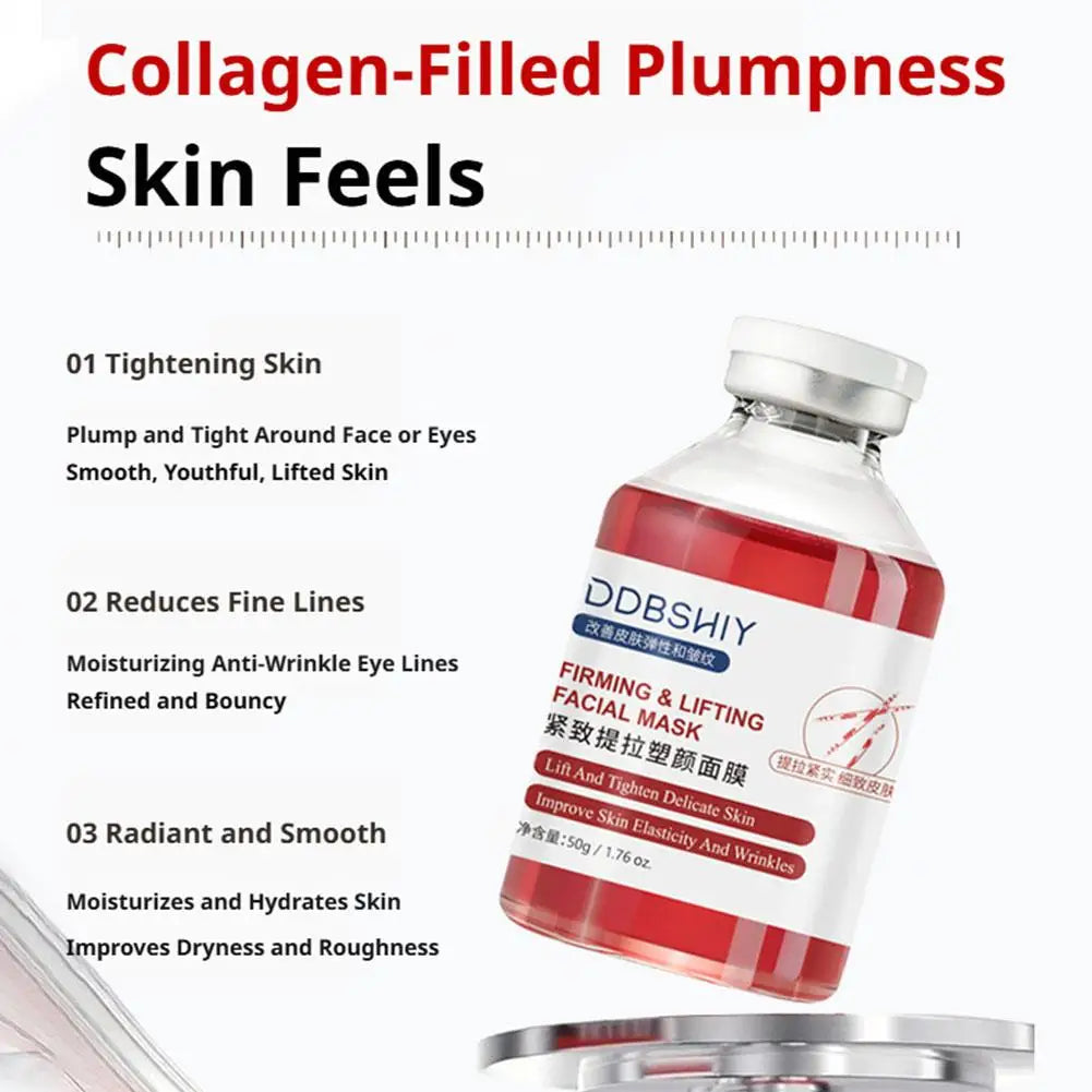 50g Tighten Delicate Improve Skin Elasticity Wrinkle Needle Tube Ampoule Firming Lifting Face Essence Mask Brand PDRN Serum Care