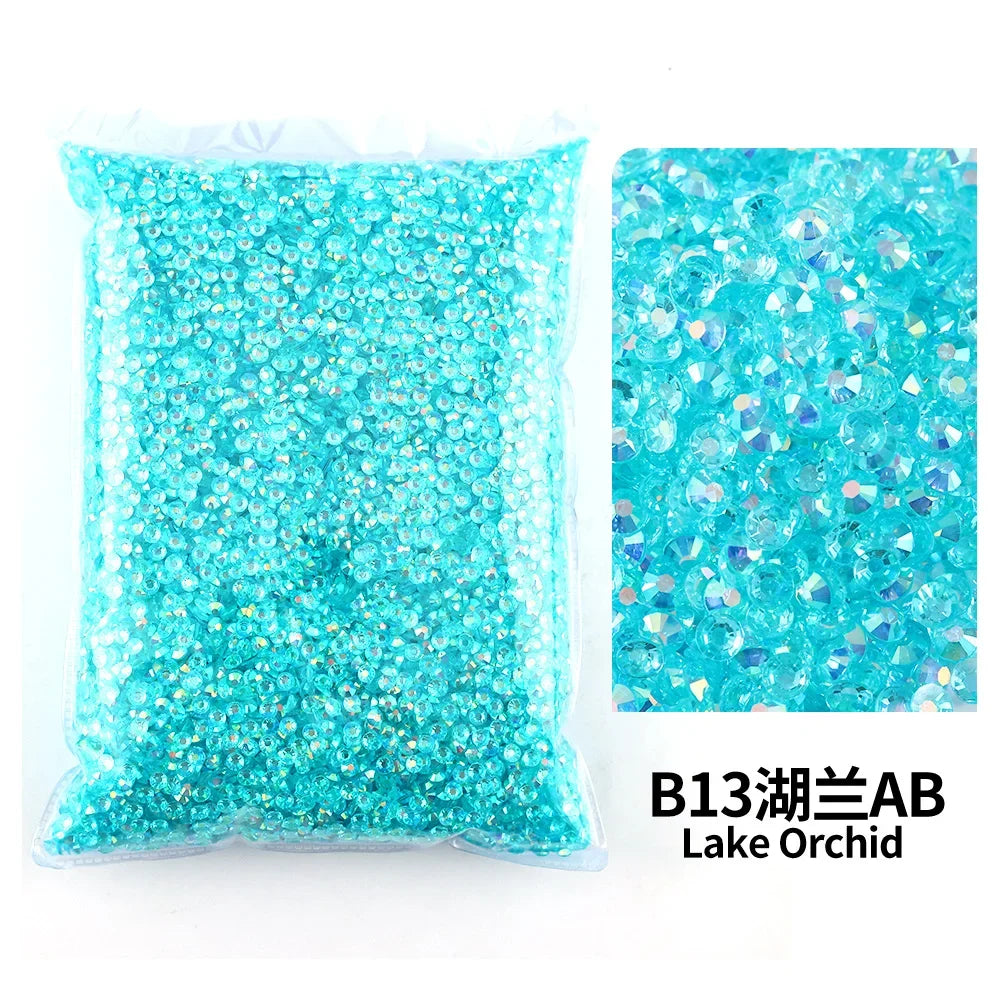 Yellow Series Flat Back Resin Rhinestone 3MM 4MM 5MM Non Hot Fix Jelly Rhinestones Stones For Craft DIY Tumblers Shoe Decoration