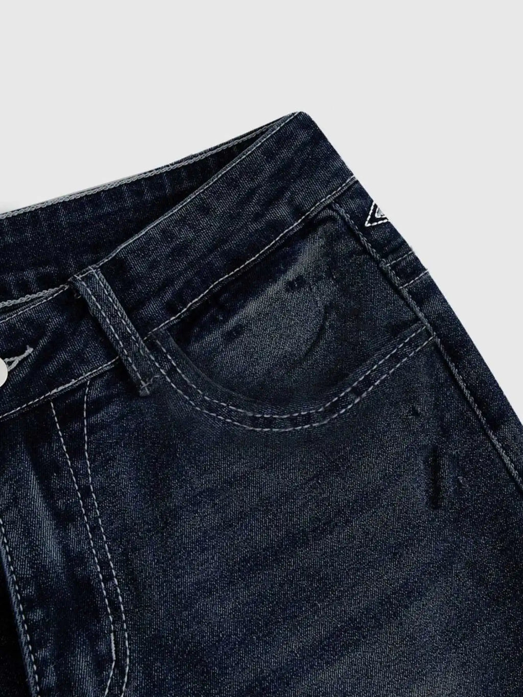 Denim Pant Women Bootcut Jeans Embroidery Vintage Washed Mid Waist Straight Trousers Slim Fit Y2k Streetwear Work Casual Summer
