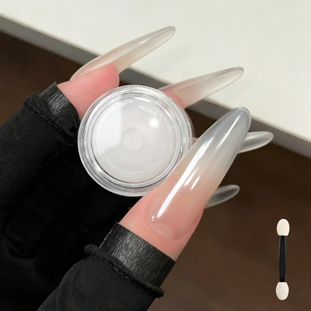 0.1g/Bottlle Moonlight Pearl White Nail Powder Aurora Plating Mirror  Chrome Rubbing Dust Shimmer Nails Art Decorations Powders