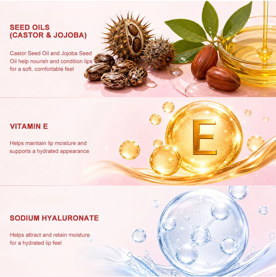 Moisturizing Lip Lotion Essence Volumizing Lip Glaze Women's Moisturizing and Moisturizing Natural Lip Gloss Hydrating Lip Gloss