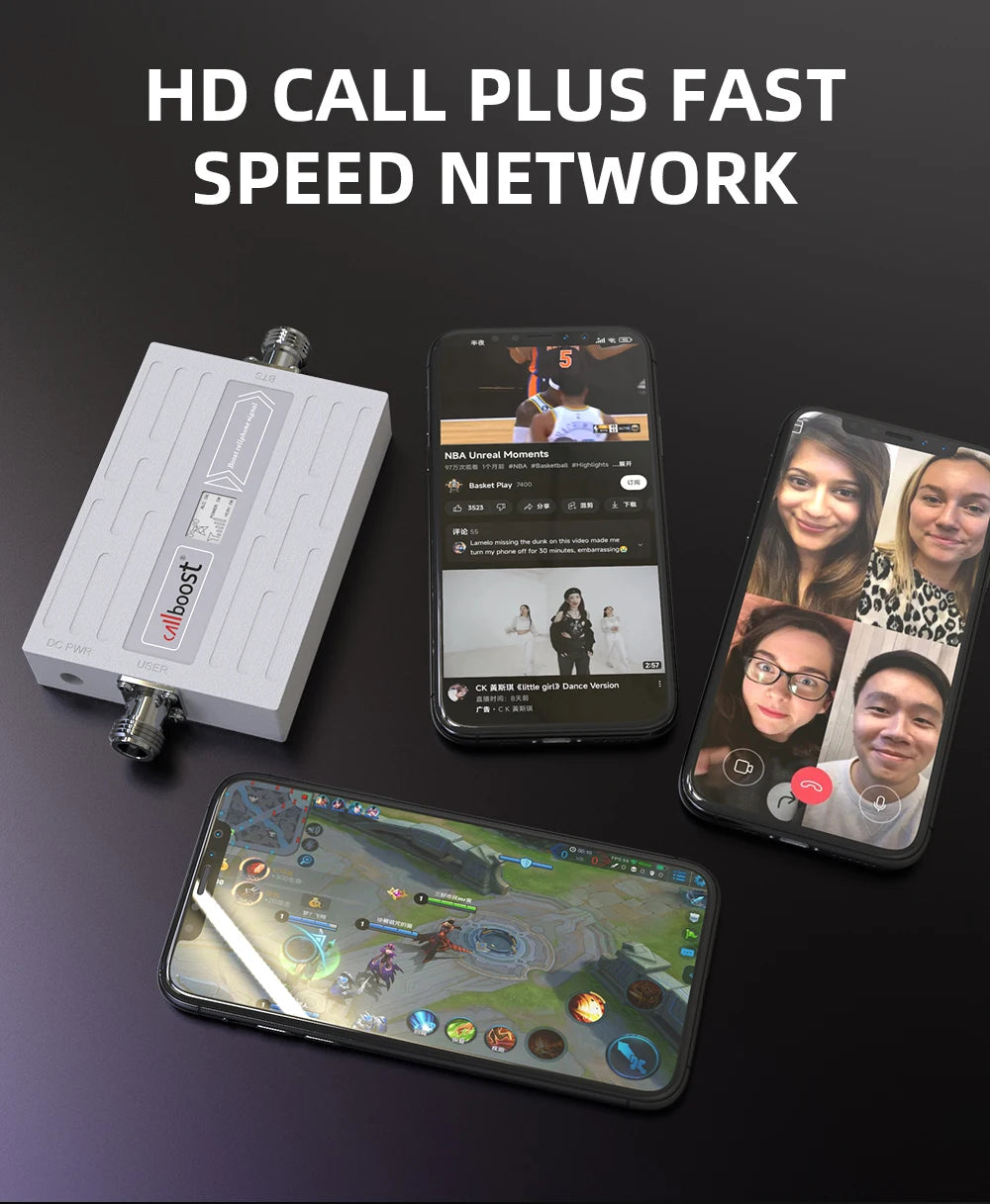CALLBOOST 4G Cellular internet amplifier LTE B3 2G 3G 4G Cellular Mobile Range Enhance 68db Amplifer GSM Mobile Range Enhance