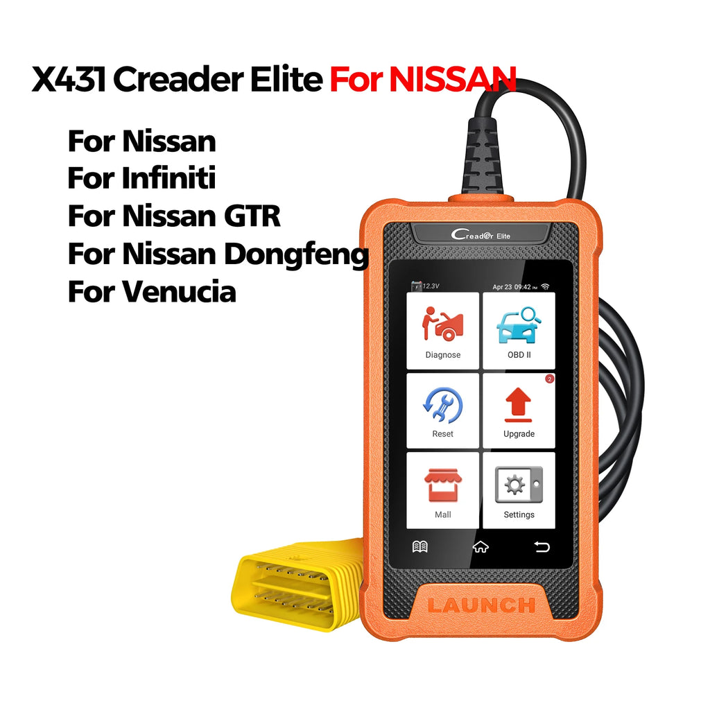 LAUNCH X431 Creader Elite Car Diagnostic Tools Professional Full System TPMS 31+ reset Function Online Coding OBD2 Scanner