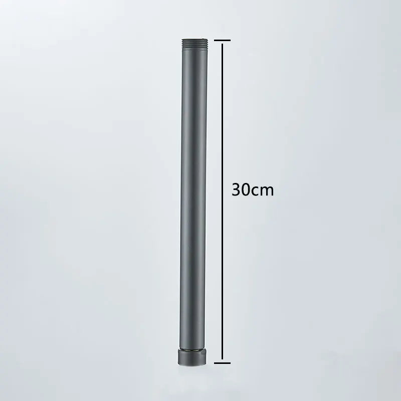 30/40cm Square Round Extension Tube For Bathroom Shower Faucet Black General Interface Extension Tubes Extend Pipe