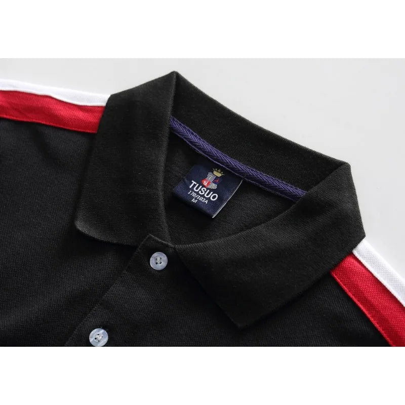 Plus Size 7XL 100% Cotton Summer Men's Polo Shirts Luxury Short Sleeve Contrast Color Letter Embroidery Simple Casual Male Tees