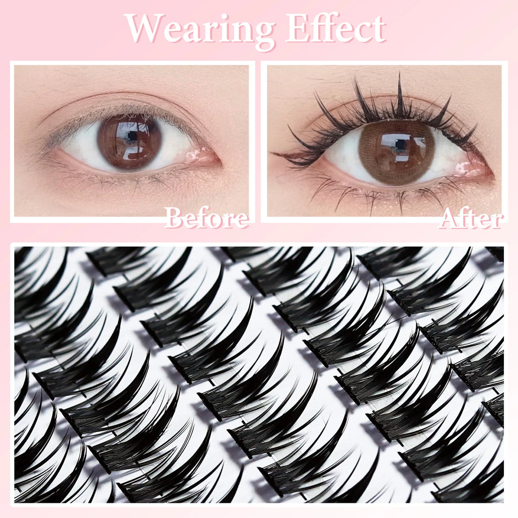 1 box/160 bunches Mink Eyelashes 3D Russian individual Eyelash cluster Natuaral Eyelash Extension Makeup Tools Lashes Wholesale