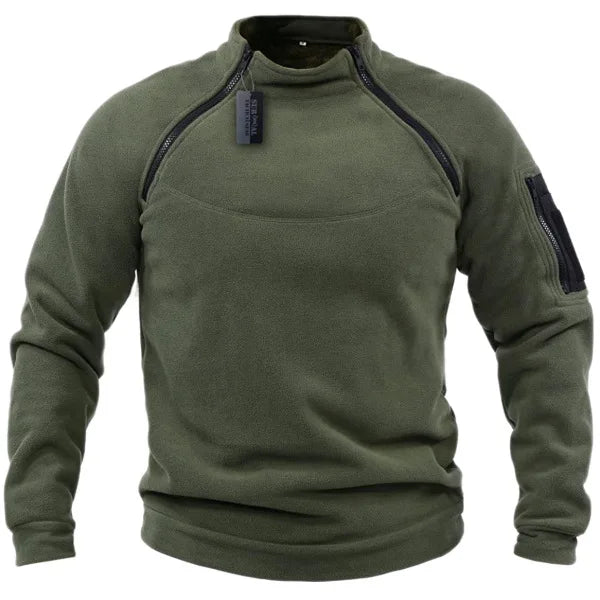 Brand High Quality Winter Mens  Sweatshirt Fleece Zipper Pullover Men's Solid Color Loose Lamb Thick Clothing Streetwear