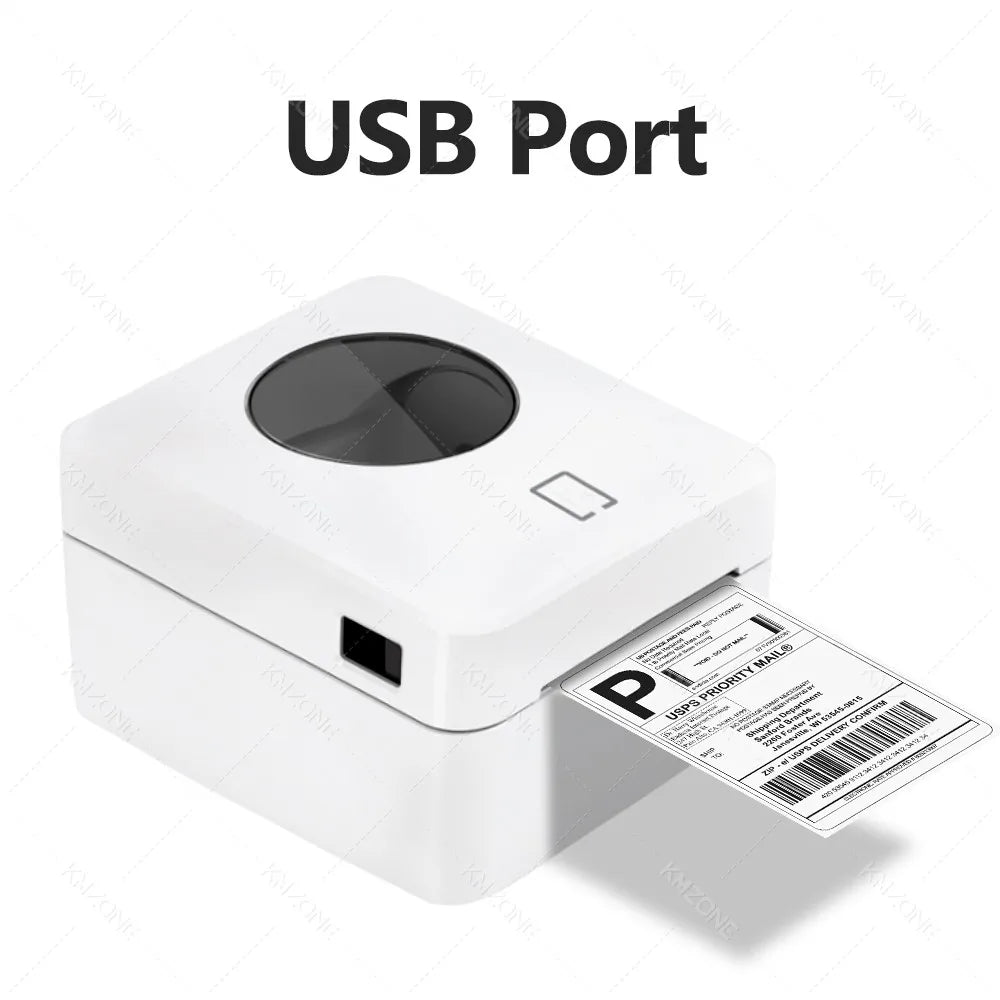  4X6 inch Thermal Label Maker Desktop Shipping Label Printer USB/Bluetooth Compatible with iPhone Android Windows