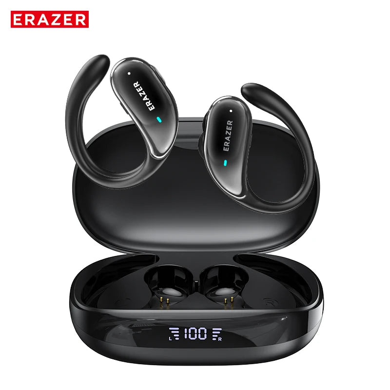 XT80 Bluetooth 5.3 Earphones True Wireless Headphones with Mic Button Control Noise Reduction Earhooks Waterproof Headset