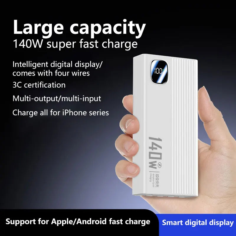 Oneplus 200000mAh Large Capacity Power Bank 140W Ultra-thin Fast Charging Built-in Power Bank Portable Fast Charging Power Bank