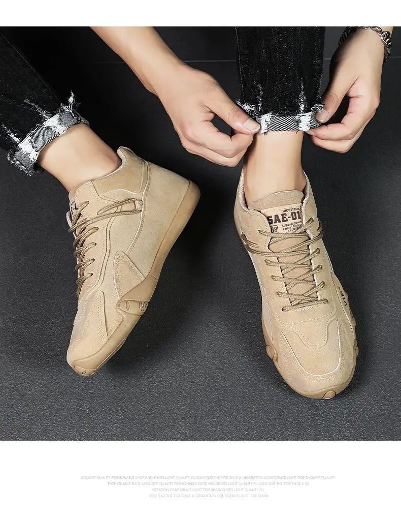 Men's Fleece Lined Safety Shoes Sporty Casual Warm Trendy High Top Work Boots Glued Sole round Toe Rubber Bottom Shoes