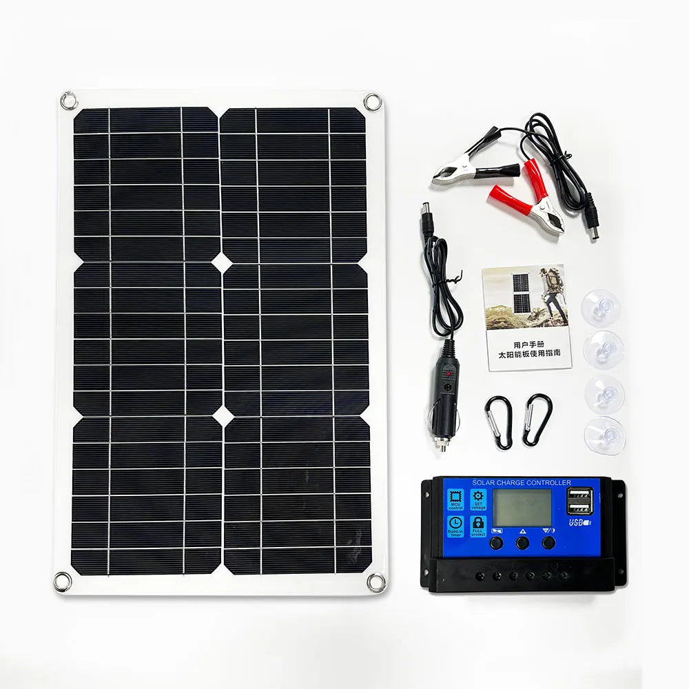 Solar Panel Inverter 6000W/110V-220V Solar 100A Controller LED Display Screen Solar Power Generation Intelligent Charging Board